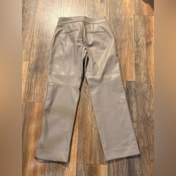 Banana Republic Vegan Leather Pants in light tan - Picture 8 of 10